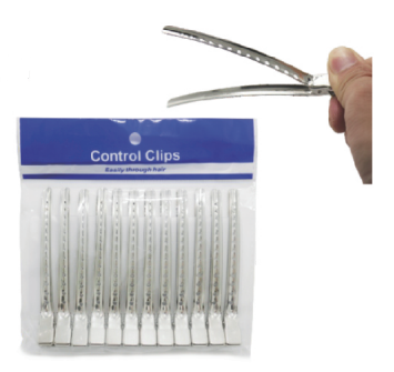 E-18 metall Clips silber 12er Pck 10,5cm