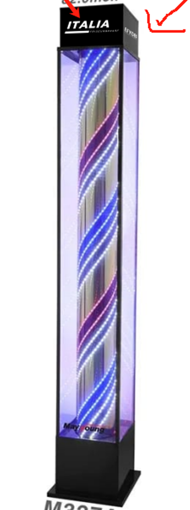 Barberpole 1,8m  H: 180cm 