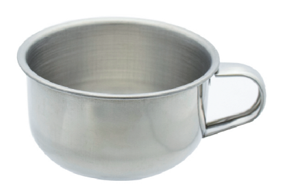 H-21 Rasierschüssel silber metall H:8,8*5cm