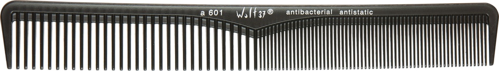 A 601 schwarz 17,8 cm Haarschneidekamm, grobe und feine Zahnung, eckiger Rücken 