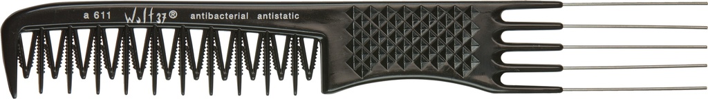 A 611 schwarz 22,3 cm Toupiergabelkamm 