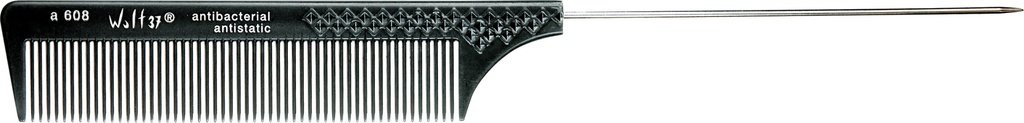 A 608 schwarz 21,8 cm Nadelstielkamm mit Raster 