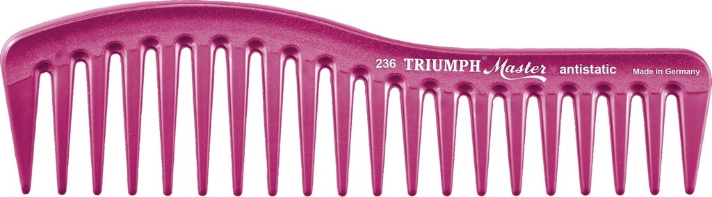 Strähnenkamm, 18 cm gewellt, 236/7" fliedermetallic, "antistatic" 
