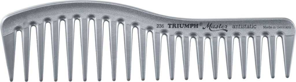 Strähnenkamm, 18 cm gewellt, 236/7" graumetallic, "antistatic" 