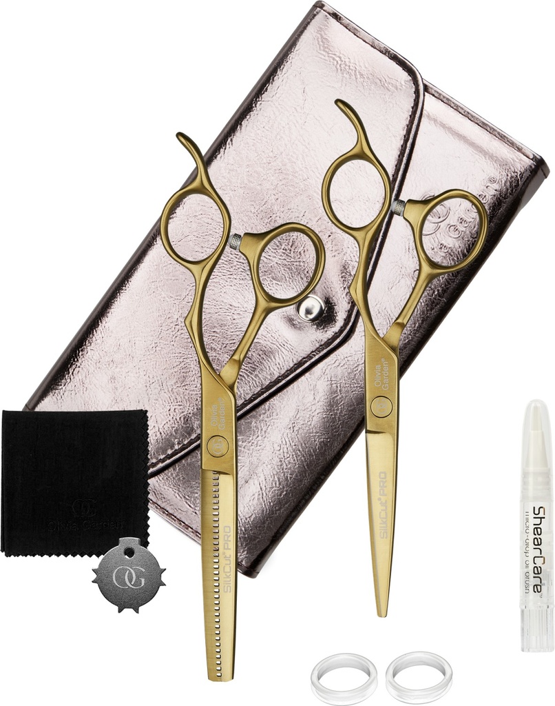 Olivia Garden SilkCut PRO Matt Gold 2er Set HS 5,75/MS 6,0' EUR RH 