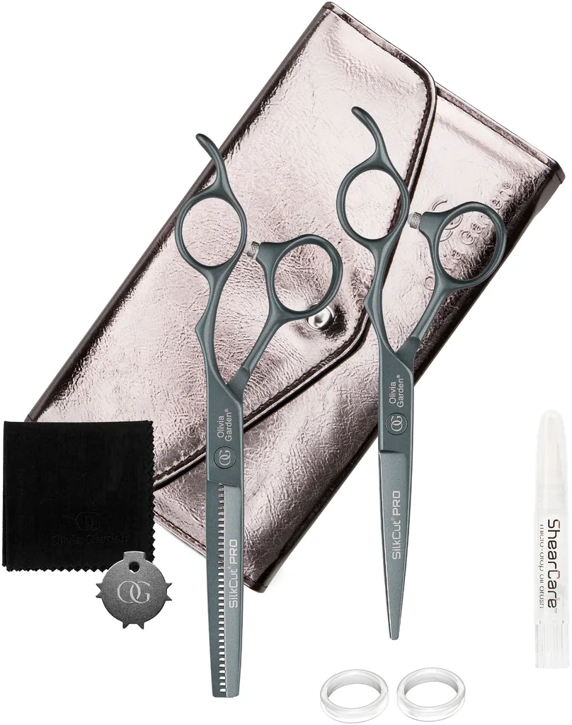 Olivia Garden SilkCut PRO 2er Set Charcoal HS 5,75''/MS 6,0" EUR RH 
