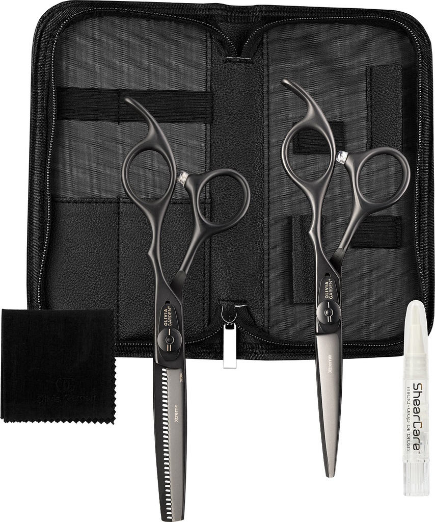 Olivia Garden Xtreme Matt Black 2er Set HS 5,75''/MS 6,0" EUR (35) RH 