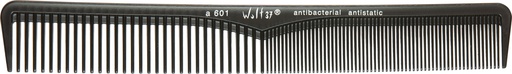 A 601 schwarz 17,8 cm Haarschneidekamm, grobe und feine Zahnung, eckiger Rücken 