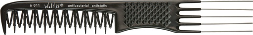 A 611 schwarz 22,3 cm Toupiergabelkamm 