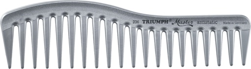 Strähnenkamm, 18 cm gewellt, 236/7" graumetallic, "antistatic" 