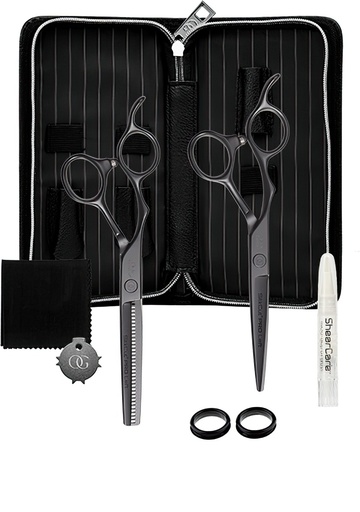 Olivia Garden SilkCut PRO Matt Black 2er Set HS 5,75''/MS 6,0'' EUR LH 